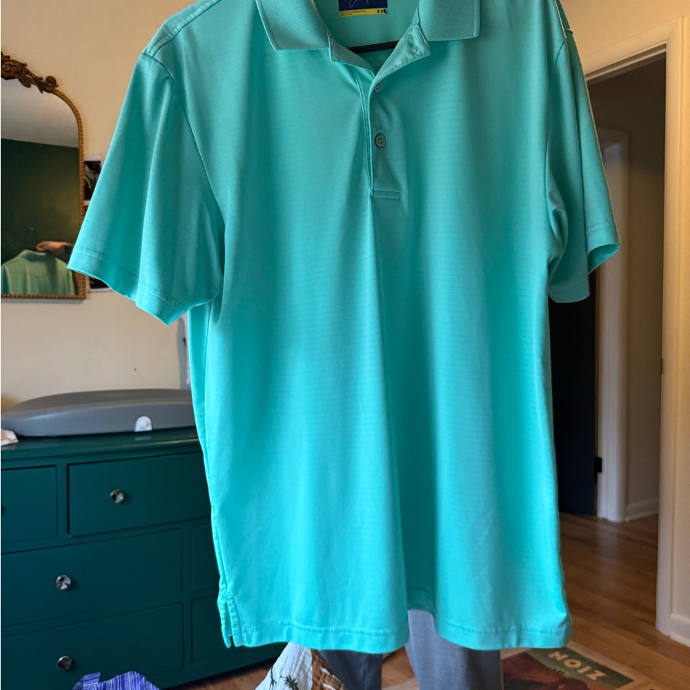 Men's Aqua Polo Shirt